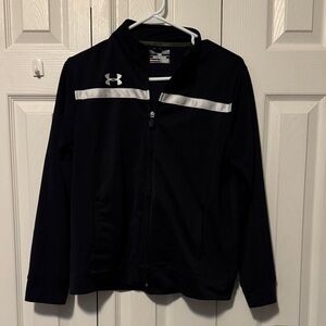 Under Armour Black Jacket with Silver Stripes